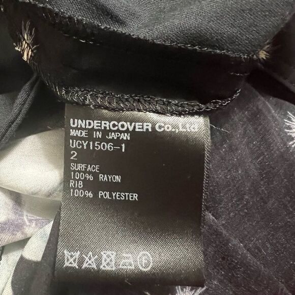 Undercover Jun Takahashi Cat Printed Rayon Shorts Black White New Size 2 - Picture 13 of 15